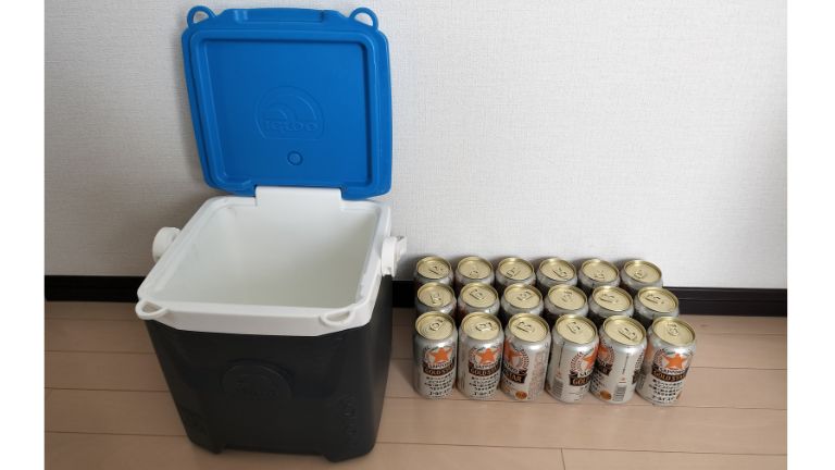 イグルークォンタムとビール１８本の画像