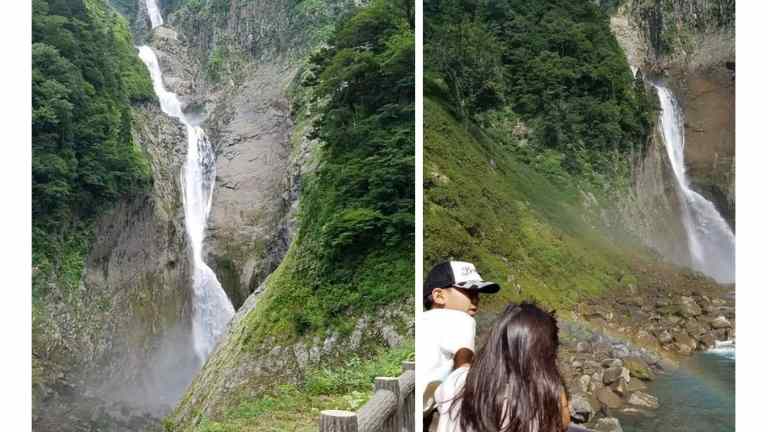 富山県立山町にある落差日本一の称名滝