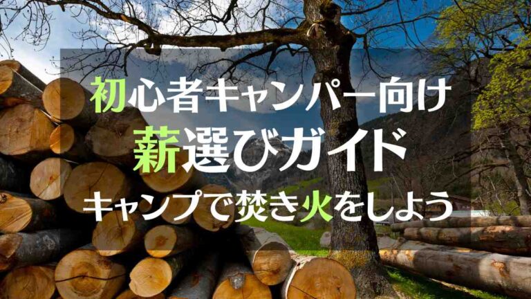 初心者キャンパー向け薪選びガイド　キャンプで焚き火をしよう