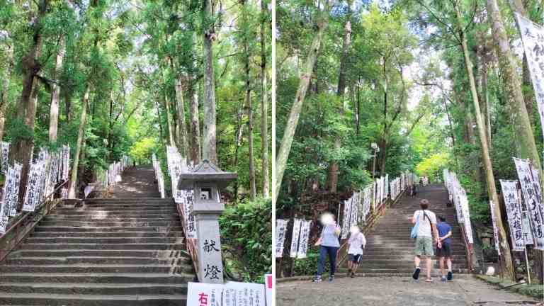 参道にある158段の石段