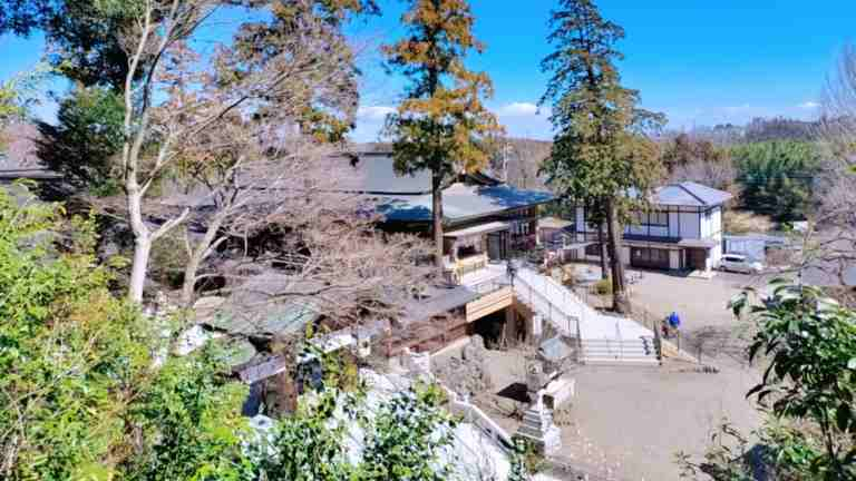 山登りの途中からみた高麗神社