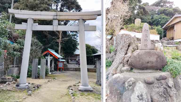 初木神社の石碑と鳥居