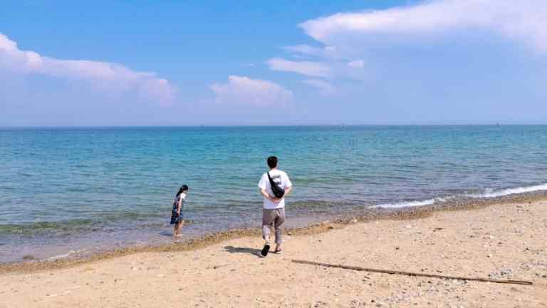 カフェの目の前海岸