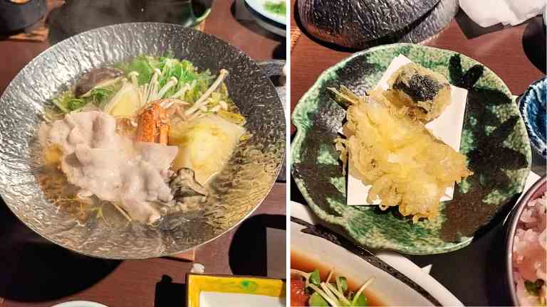 寄せ鍋と天ぷら