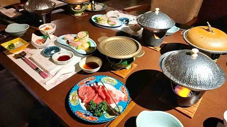 会席料理の一部