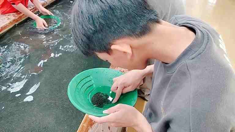 金を探している様子