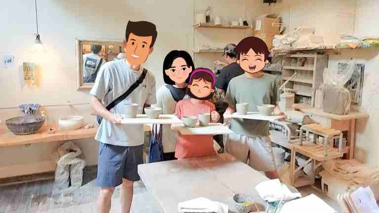 家族で記念撮影